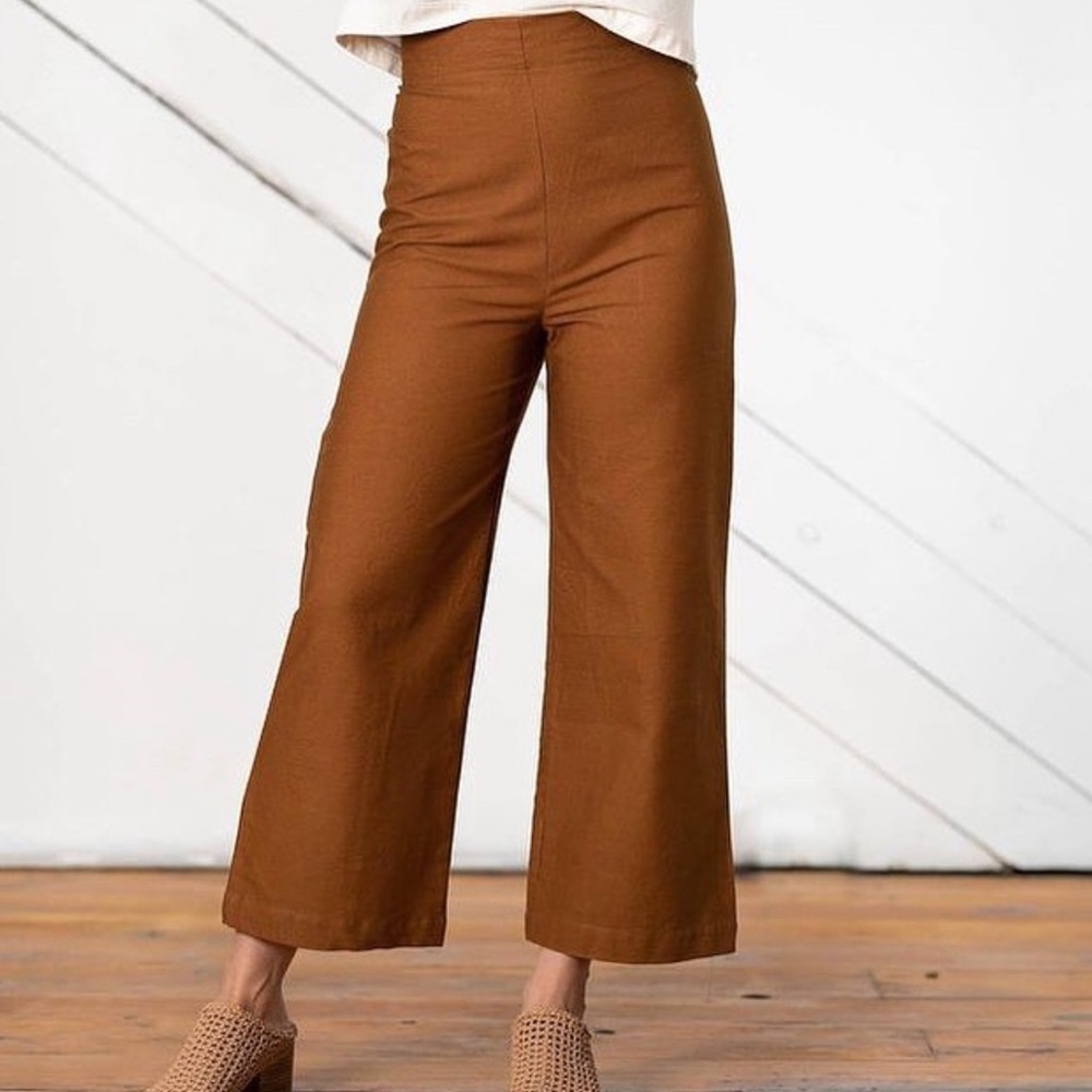 Only Child Dune wide leg pants in camel 8P